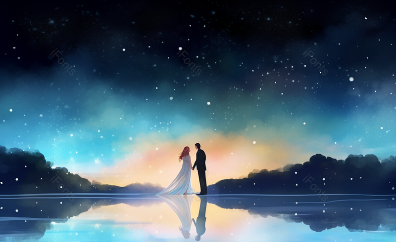 恋人在海边牵手对望插画,插画/手绘图,插画/手绘图库,插画/手绘图下载,插画/手绘